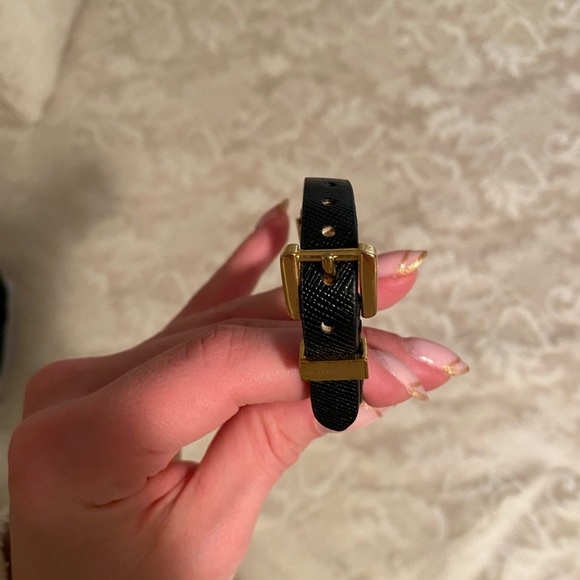Michael Kors Black Leather and Gold Bracelet - Picture 4 of 4